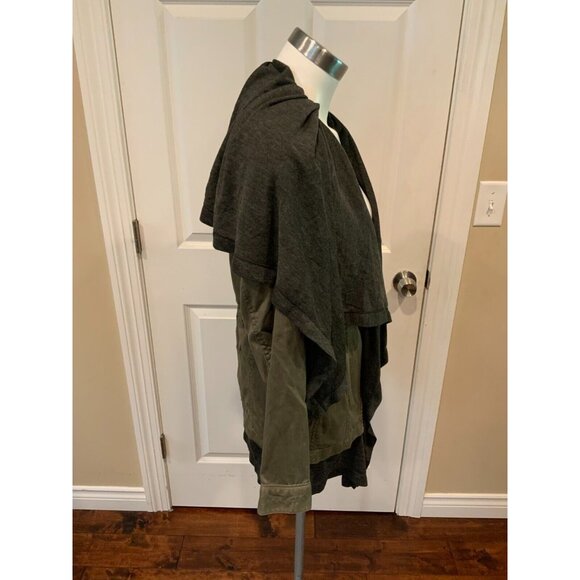 Hei Hei Anthropologie Army Green "Cascade" Anorak Jacket, Size Small - Picture 5 of 8